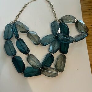 Elegant Blue and Silver Women's Necklace